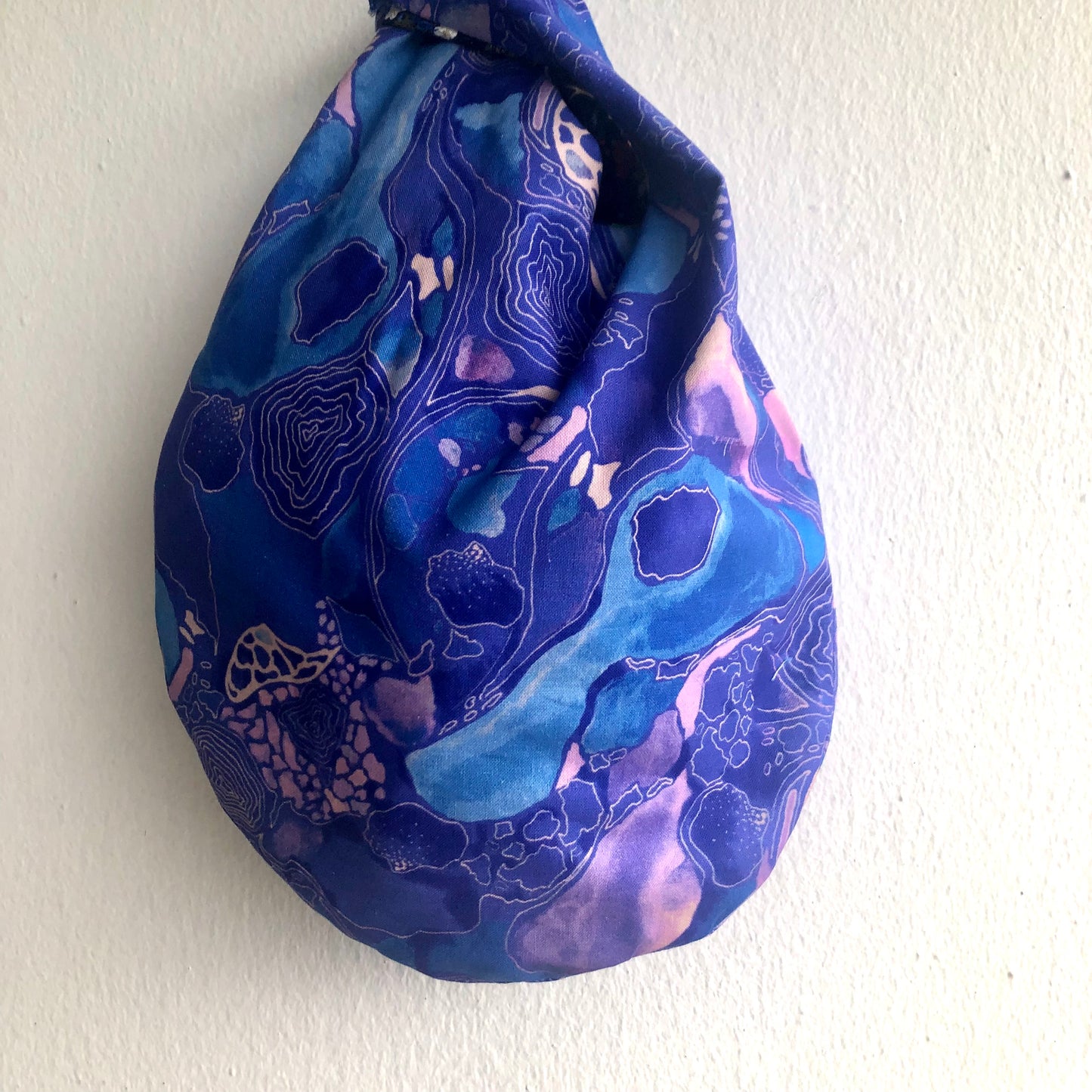 Origami reversible small wrist bag , Japanese inspired knot bag , small cute bag | sequoia forest