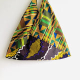 Colorful African tote bag , shoulder bento handmade bag | Yellow clouds in Africa - Jiakuma