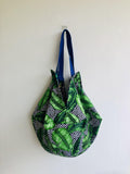 Shoulder sac bag , origami sac tote bag , reversible eco bag | colorful garden & leaves - Jiakuma
