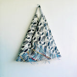 Origami bento bag , cool triangle shoulder bag , eco friendly shopping eco bag | Boho waves