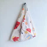 Origami bento triangle bag , shoulder eco friendly tote bag | it’s a happy world - Jiakuma