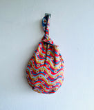 Origami knot bag , Japanese reversible small fabric bag | Huevos Fritos