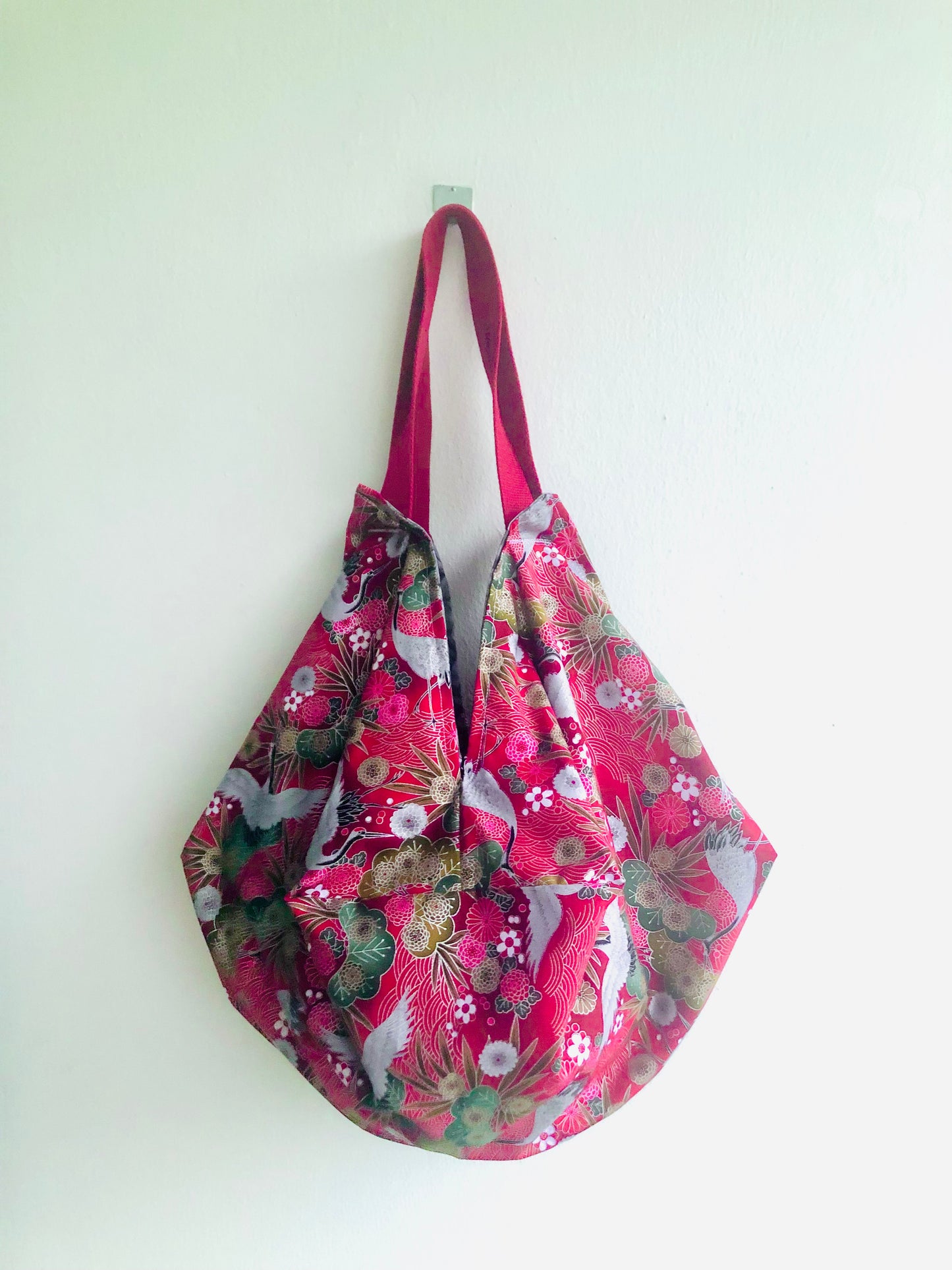 Origami sac bag , reversible Japanese handmade bag , eco friendly shoulder bag | Pebbles