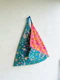 Origami bento bag , tote fabric shoulder bag , triangle Japanese inspired bag | Wonderland