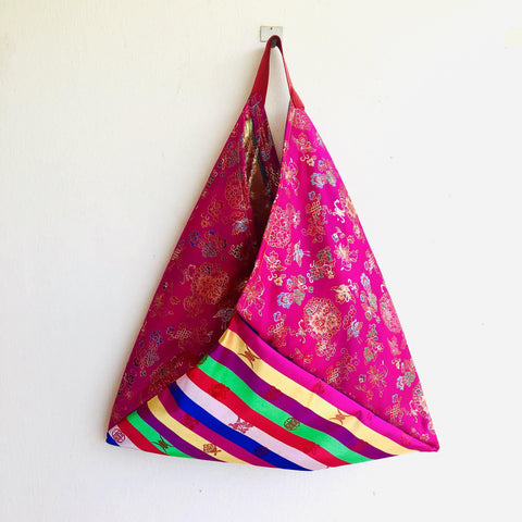 Origami bento bag , Korean fabric colorful bag , beautiful and unique tote bag | Seoul vibes - Jiakuma