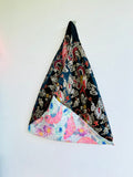 Origami bento bag , tote triangle Japanese inspired bag , cool eco friendly shoulder bag | Super auspicious