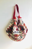 Reversible shoulder bag , origami sac bag , Japanese inspired bag , boho summer bag | Isla Margarita - Jiakuma