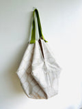 Cool origami bag, reversible fabric sac bag , Japanese inspired shoulder bag | Shades of white