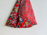 Origami tote bag , Japanese inspired bento bag , handmade eco friendly colorful fun bag | Abracadabra