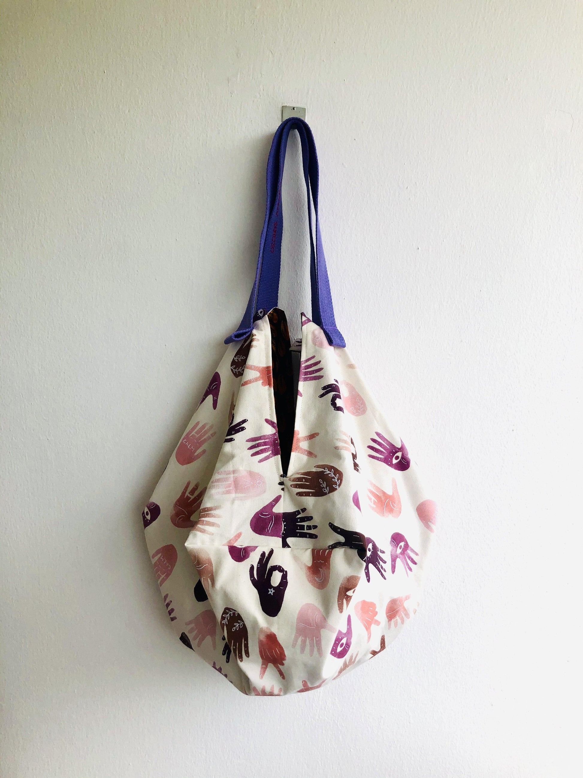 Origami sac bag , handmade reversible shoulder bag , cool print bag | echame una mano prima - Jiakuma