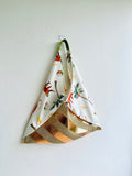 Bento origami tote bag , Japanese inspired bento bag , shoulder groceries jute bag , eco gift idea | Golden monkey