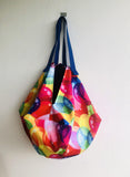 Shoulder sac origami bag , handmade reversible tote bag , colorful fabric bag | Explosion - Jiakuma