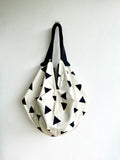 Sac Japanese inspired bag , origami reversible one of a kind bag , shoulder tote bag | A weekend in Penang