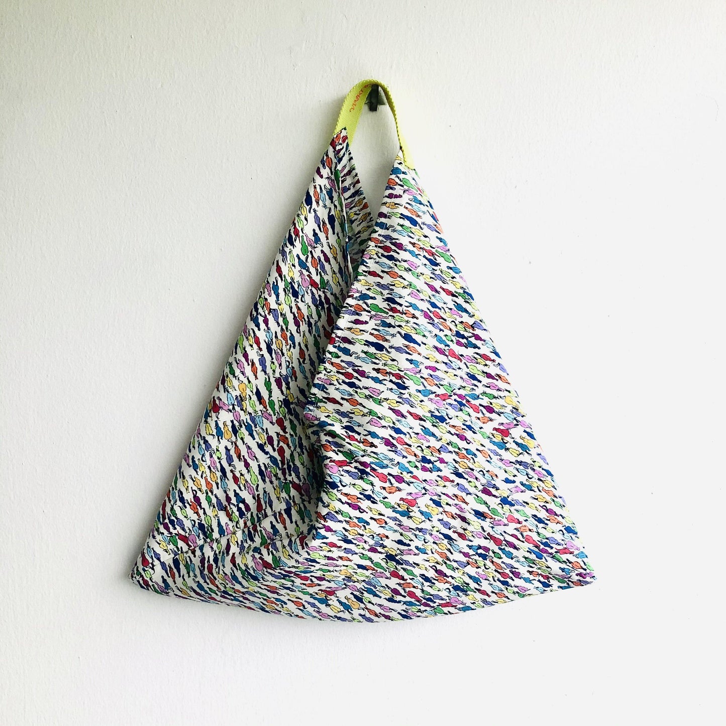 Origami bento bag , triangle colorful tote evo bag | Wild horses - Jiakuma