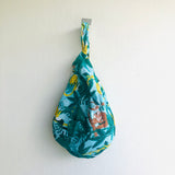 Origami reversible knot bag , wrist colorful small bag , Japanese inspired bag | Welcome to the jungle