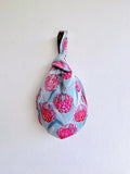 Origami small wrist bag , reversible one of a kind colorful knot bag , Japanese inspired bag |  A Garden in Marrakech