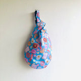 Origami knot bag , reversible fabric wrist bag , Japanese inspired bag | Brunch time !