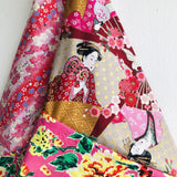 Origami bento bag , Japanese inspired tote bag | Geishas watching the flowers bloom - Jiakuma