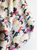 Sac origami bag , shoulder fabric reversible bag | Hanging out & drinking bubble tea - Jiakuma