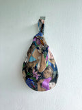 Origami reversible knot bag , small wrist Japanese inspired bag , cool fabric eco bag | Island of Bali