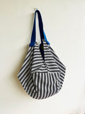 Japanese sac bag , origami fabric shoulder bag , reversible geometric bag | Monochrome & bright