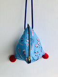 Origami dumpling bag , cute pom pom cord shoulder bag | Going to Paris to buy some croissants - Jiakuma