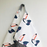 Origami bento bag , shoulder tote bag , unique cool triangle bag | Flying away to the new year - Jiakuma
