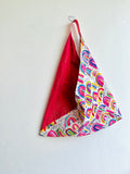 Origami tote bag , shoulder triangle colorful bag , Japanese inspired bag , tote origami bag | Hope