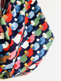 Origami sac bag , reversible fabric shoulder bag , handmade colorful Japanese inspired bag | Colorful traffic jam - Jiakuma