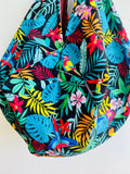 Colorful origami sac bag , reversible cool fabric bag , shoulder Japanese inspired bag | Memories of Borneo