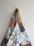 Origami shoulder tote bento bag eco friendly foldable fabric bag | Japanese landscape - jiakuma.myshopify.com