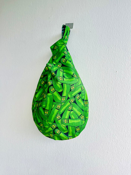 Origami small bag , knot fabric bag , wrist Japanese inspired bag | Frighten pepinillos - Jiakuma