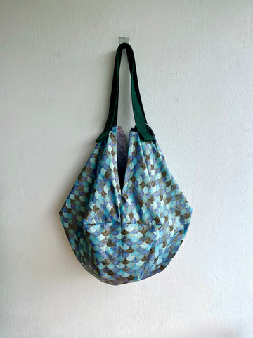 Origami sac bag , shoulder reversible japanese inspired bag , sac shoulder eco friendly bag | Winter in Japan