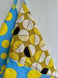 Origami tote bag , triangle bento bag , colorful fabric tote bag | Korean geometries & polka dots