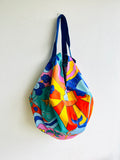 Origami sac bag , reversible colorful bag , Japanese inspired bag , sac shopping bag | Wonderland