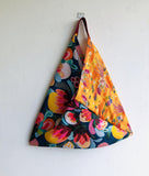 Colorful shoulder bag , origami tote bag , shopping bag | Sunset at a tropical garden - Jiakuma