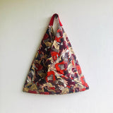 Bento tote bag , origami shoulder bag, colorful eco friendly bag | Red mountains - Jiakuma