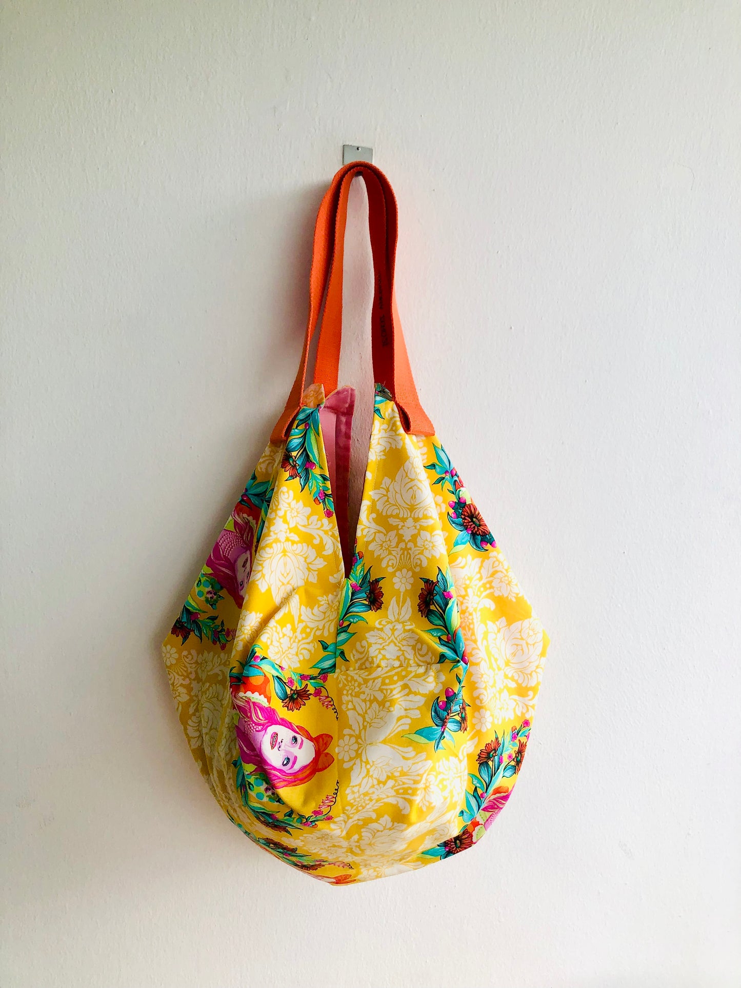 Shoulder sac bag , origami Japanese inspired bag , colorful eco shopping sac bag | Alicia