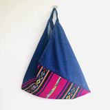 Origami tote bag , handmade Japanese inspired eco bag | El mar de Acapulco - Jiakuma