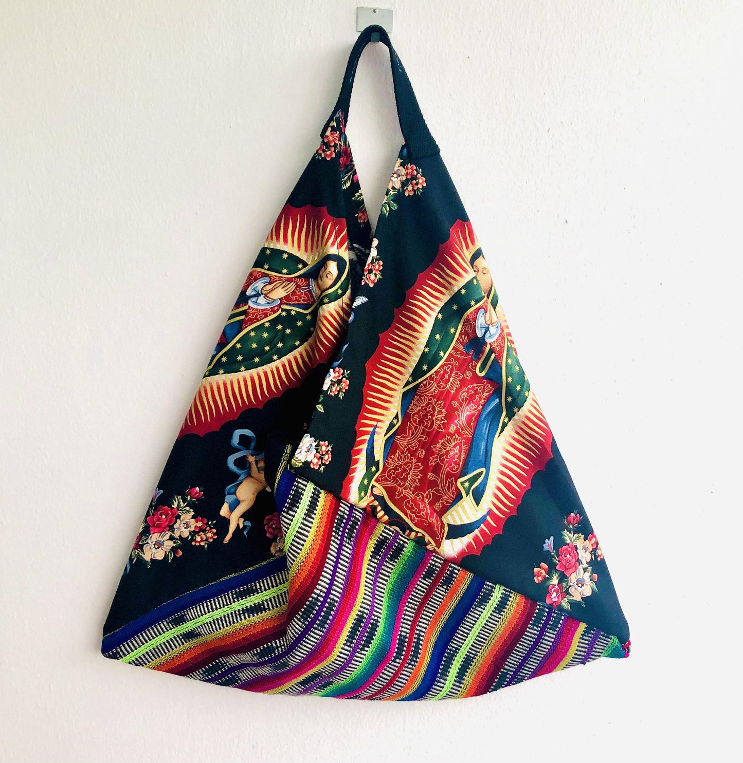 Shoulder origami bag , Mexican inspired colorful tote bag | la llamada - Jiakuma