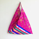 Colourful unique tote bag , origami bento bag , beautiful traditional fabric , perfect gift | Seoul - Jiakuma