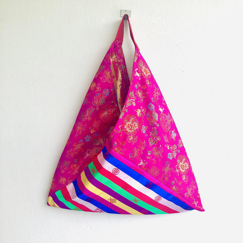 Colourful unique tote bag , origami bento bag , beautiful traditional fabric , perfect gift | Seoul - Jiakuma