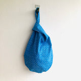 Small origami bag , colorful knot Japanese bag , cool fabric bag , wrist reversible bag | Beautiful Jellyfish