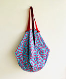 Origami sac bag , reversible shoulder bag , sac Japanese inspired bag , colorful fabric bag , shopping eco bag | Candy 🍬 Candy