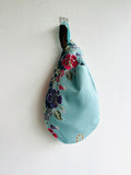 Small knot Japanese bag , reversible fabric wrist bag , cute fabric eco bag l Navajo