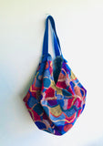 Origami sac shoulder bag, colorful and unique fabric print bag | Colorful landscape viewed from the sky