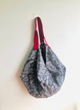 Origami sac bag , reversible Japanese handmade bag , eco friendly shoulder bag | Pebbles