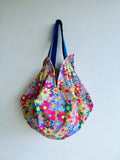 Origami fabric bag , shoulder sac bag , reversible Japanese inspired bag , eco friendly shopping bag | Chispa