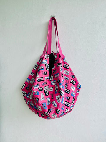 Origami shoulder reversible bag , sac Japanese inspired bag , Japanese inspired bag | I love tapes