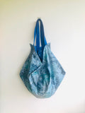 Origami sac bag , reversible Japanese inspired fabric bag , shoulder shopping eco friendly bag | It’s a bubble tea universe with shinny bubbles all over the place